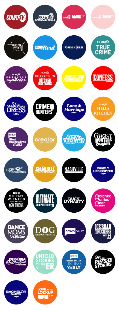 Sling Freestream Reality Entertainment Channels