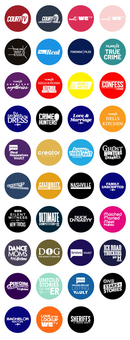 Sling Freestream Reality Entertainment Channels