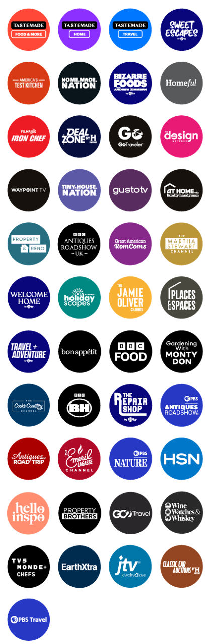Sling Freestream Food, Home and Travel Channels.