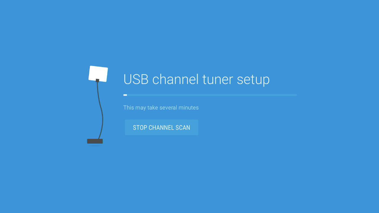in-progress channel scan screen