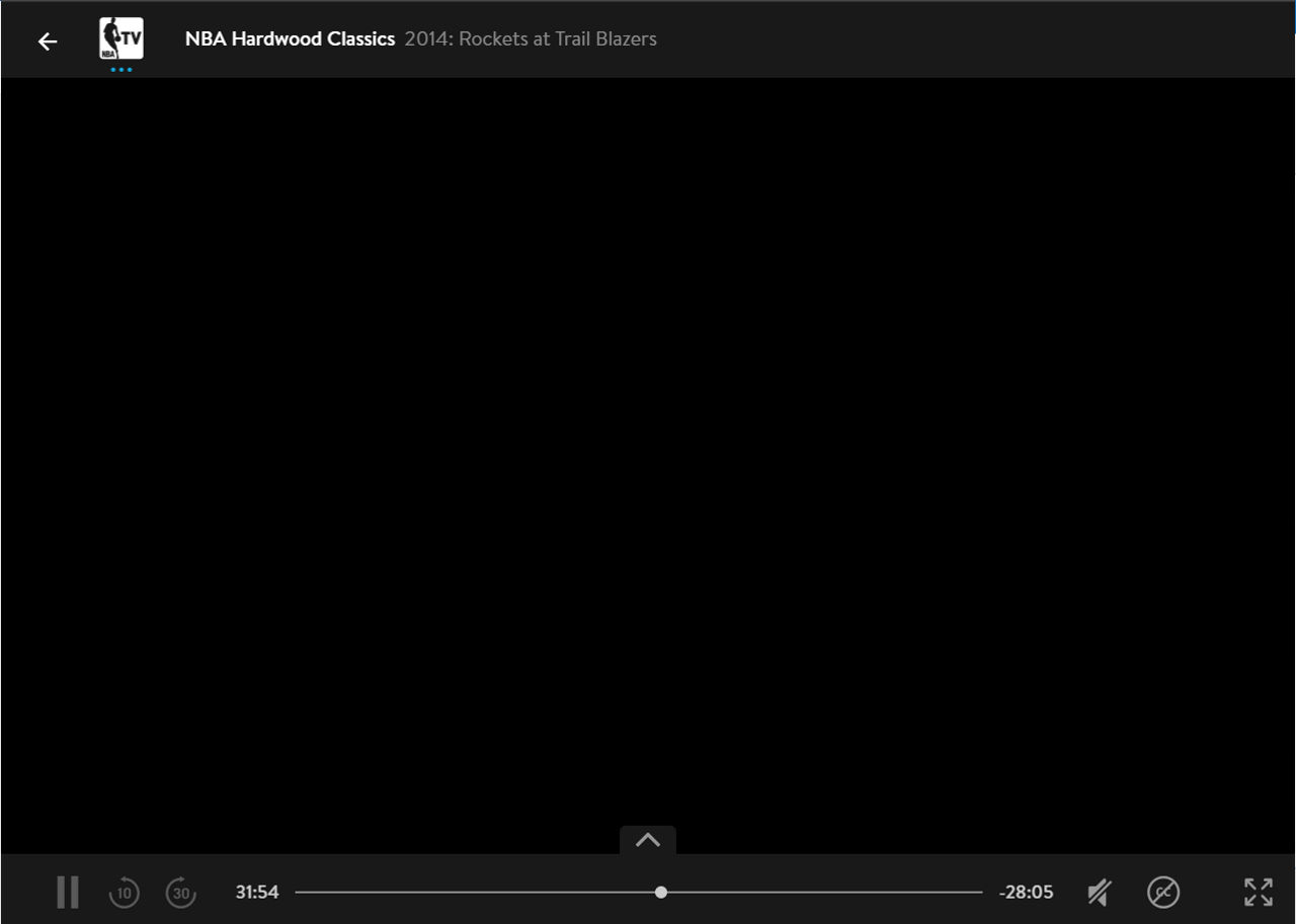 black screen on NBA TV