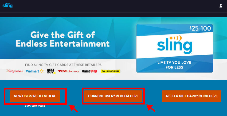 gift card redemption options