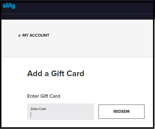 Use a Gift Card on an Existing Account