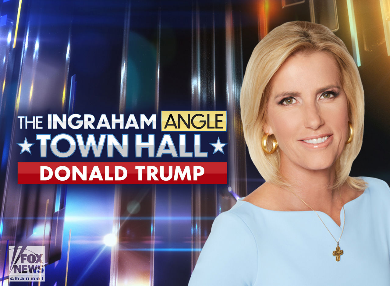 Art for 'The Ingraham Angle' town hall with Donald Trump