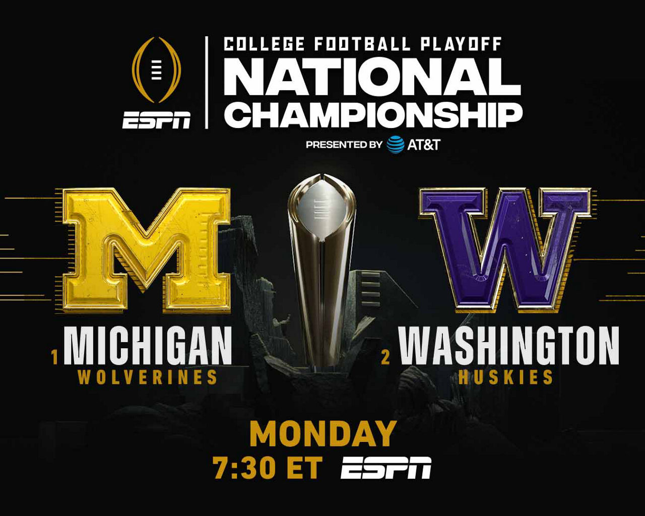 2024 CFP National Championship Game Information and Streaming with Sling TV