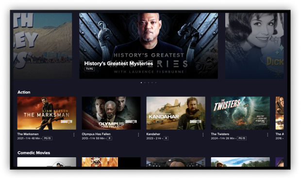 On demand movies and tv shows on Sling