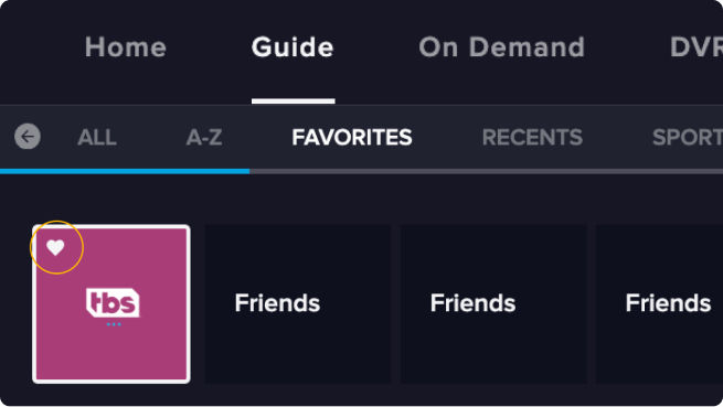 Guide in the Sling app