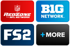 NFL Red Zone, Big Ten Network, FS2, and more