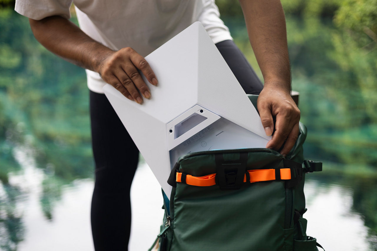 Starlink brought in backpack