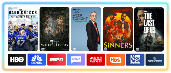 Get Sling Blue and Max on Sling, channels like HBO, MSNBC, FS1, Bravo, CNN, TBS, FOX News, NFL Network