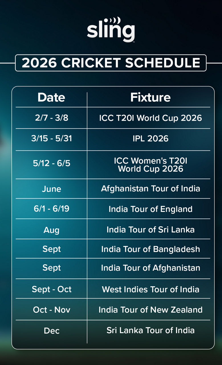 2026 Cricket Schedule