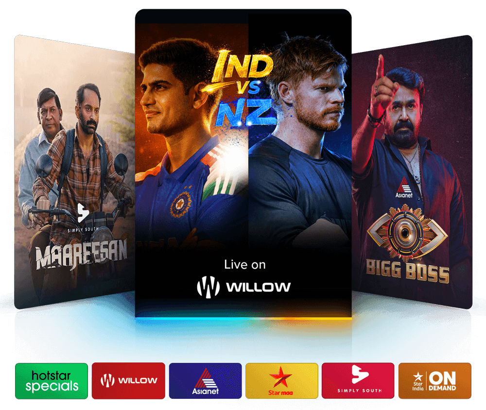 Watch Maareesan, IND vs NZ and Bigg Boss with Dakshin Flex.