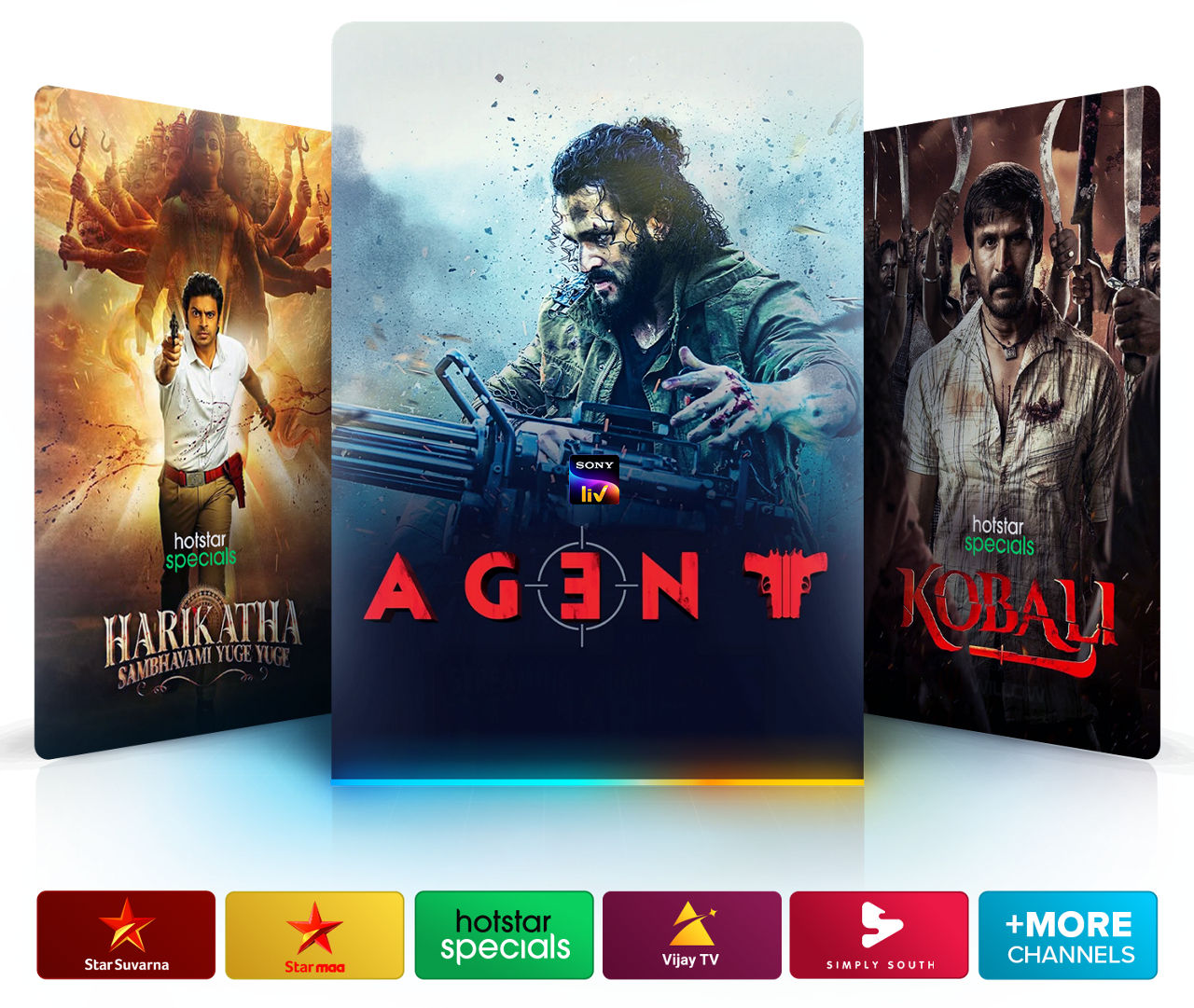 Dakshin Mega programs include Harikatha, Agent, Kobali, and more.