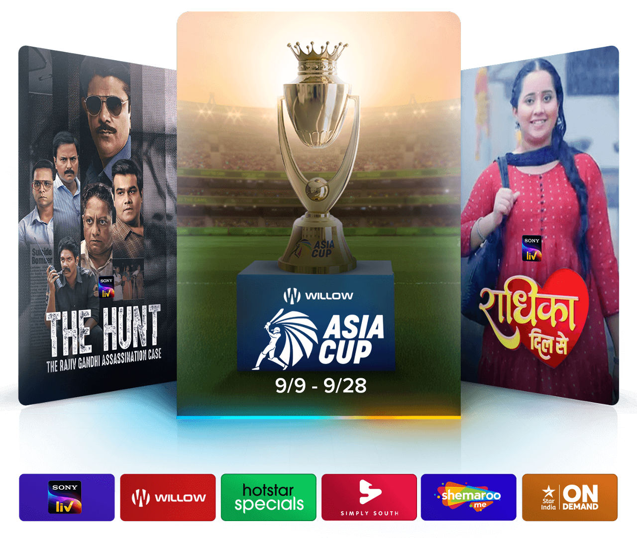 Watch The Hunt: The Rajiv Gandhi Assassination Case, Asia Cup, and more with Desi Binge Plus.
