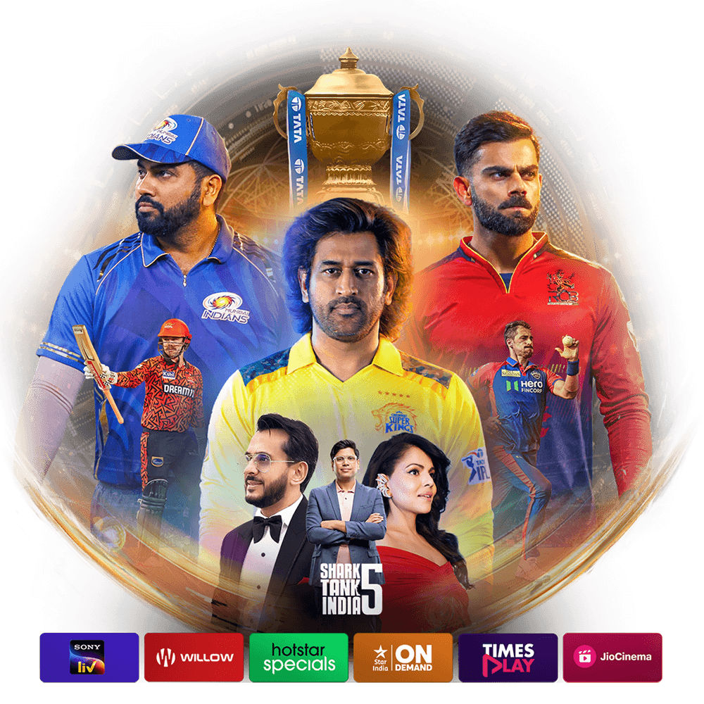 Watch cricket, Shark Tank India 5, and more on Desi Binge Plus.