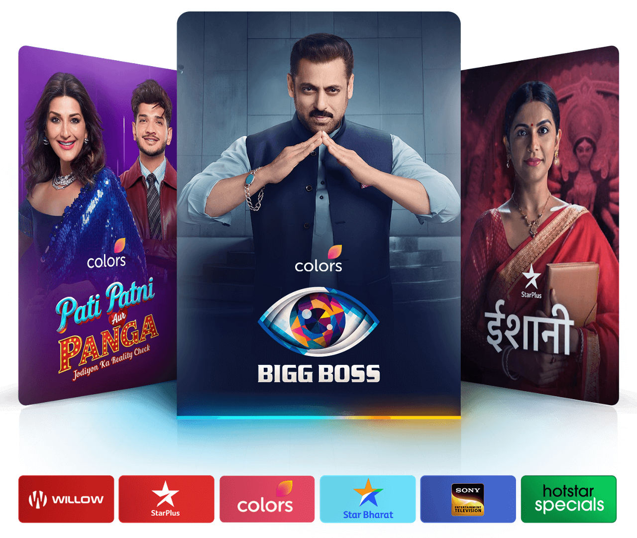 Hindi programming like Pati Patni aur Panga, Bigg Boss, and more.