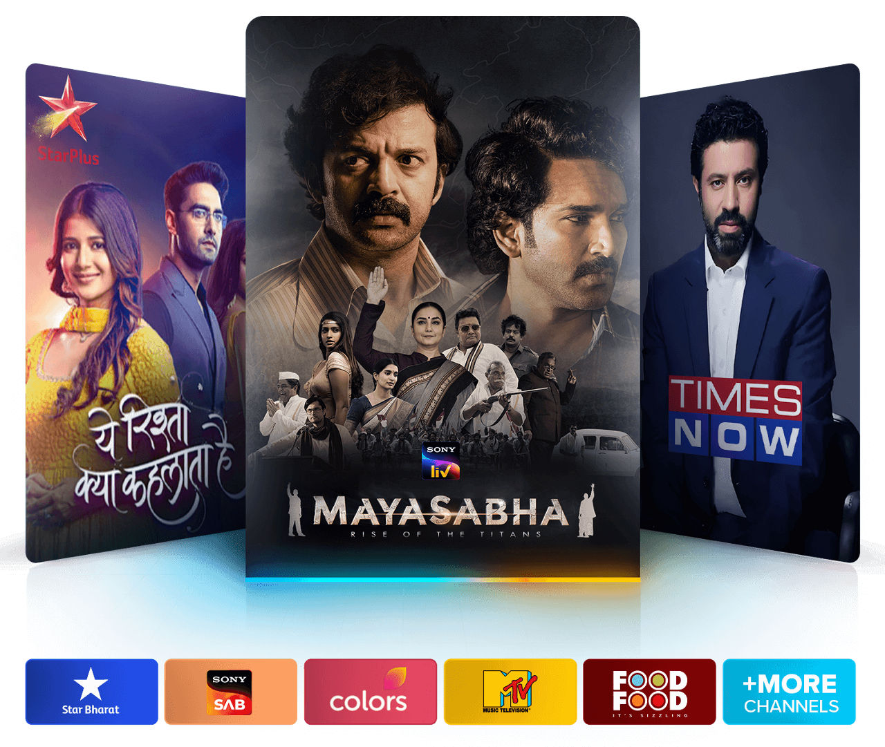 Hindi Mega channels like Mayasabha and Times Now.