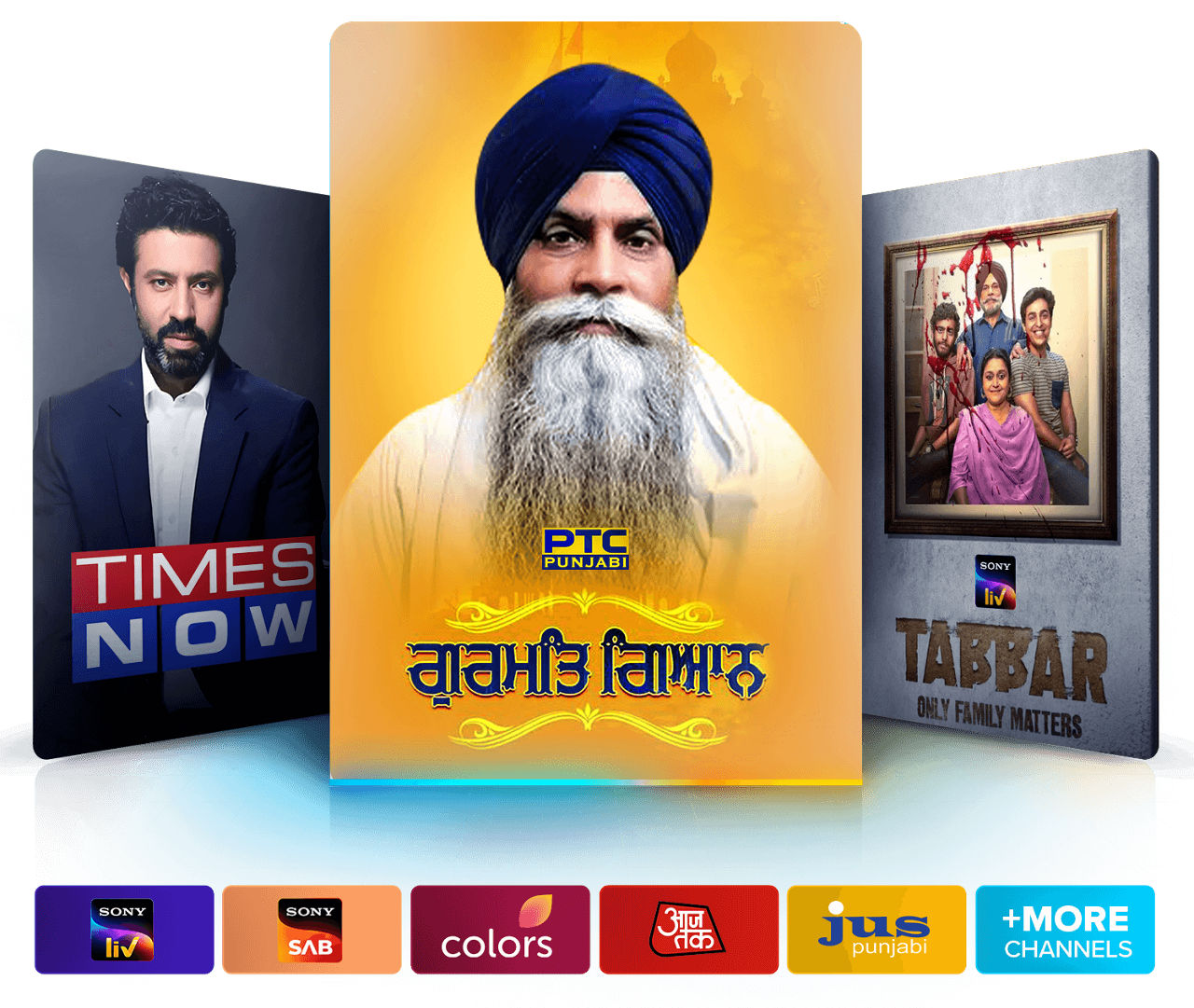 Watch Punjabi + Hindi programs like Times Now, Tabbar, and more.