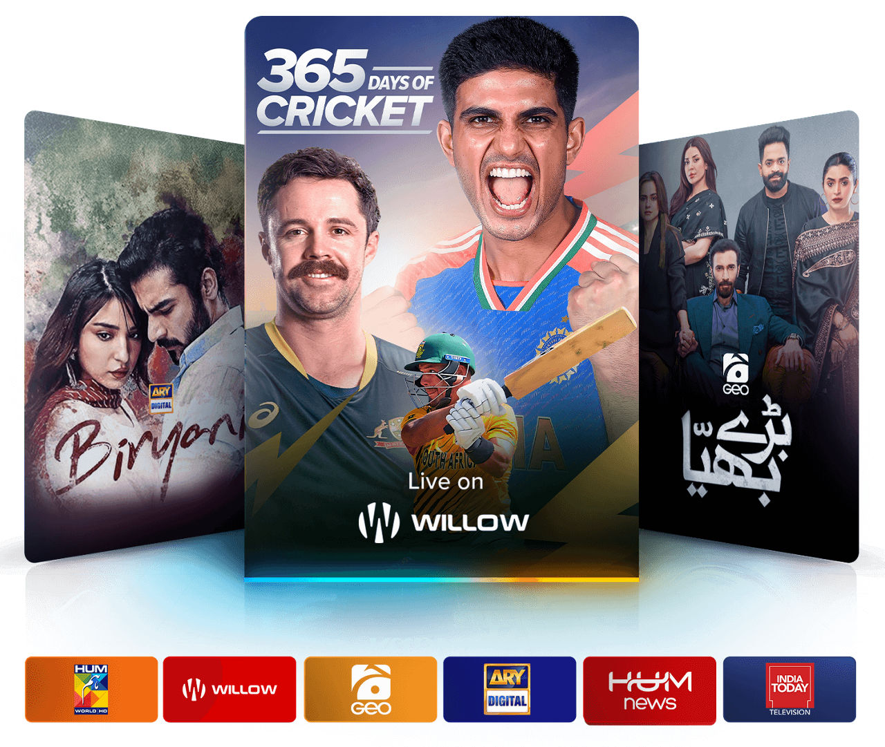 Watch popular Urdu programming like Biryani, and 365 Days of Cricket.