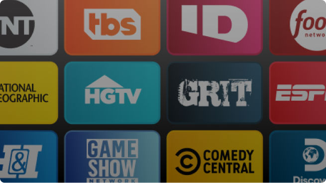 Top programming like ESPN, Food Network, TBS and Comedy Central.
