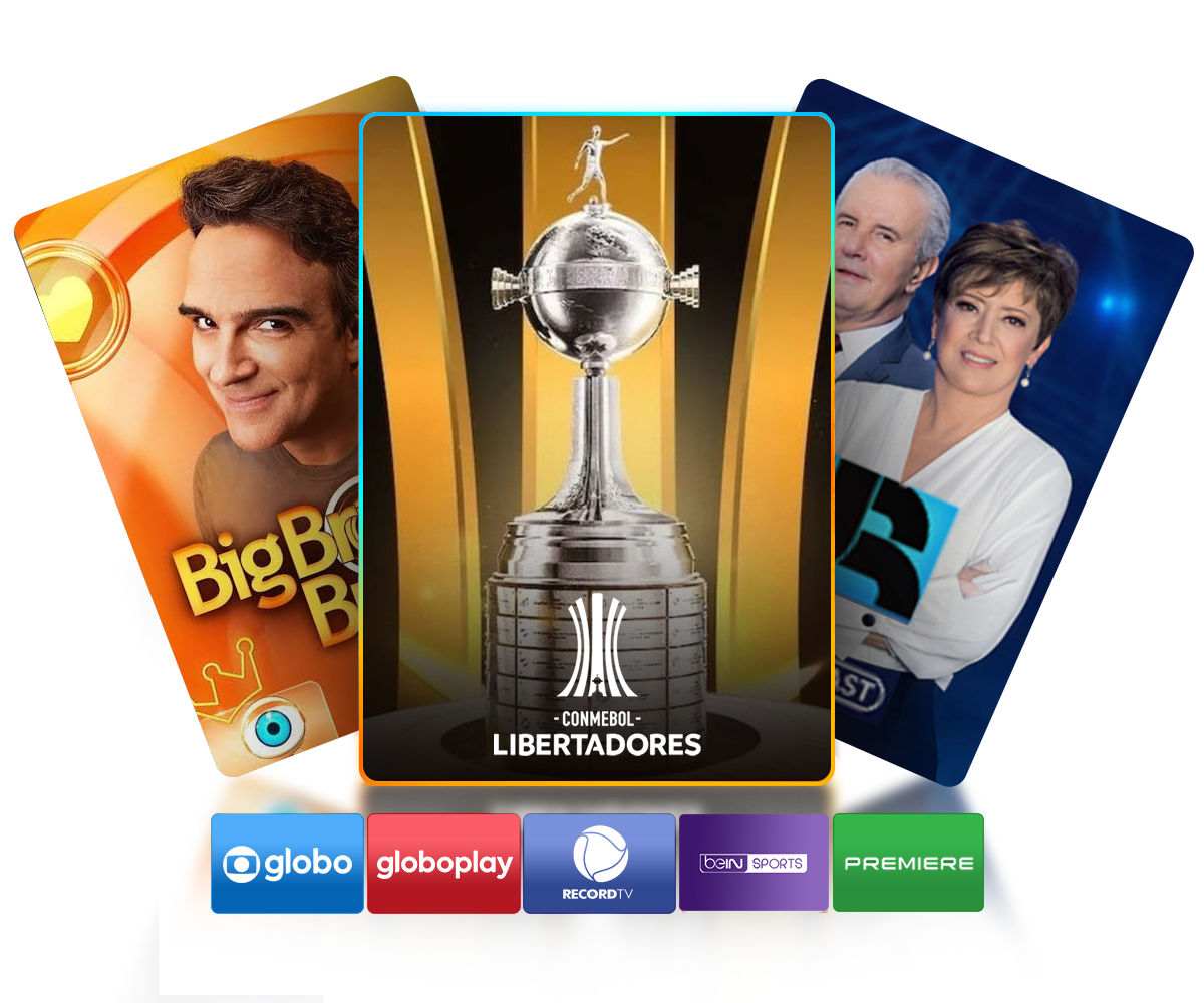 Big Brother Brasil e Conmebol Libertadores com Brasil Maximo + Globoplay.