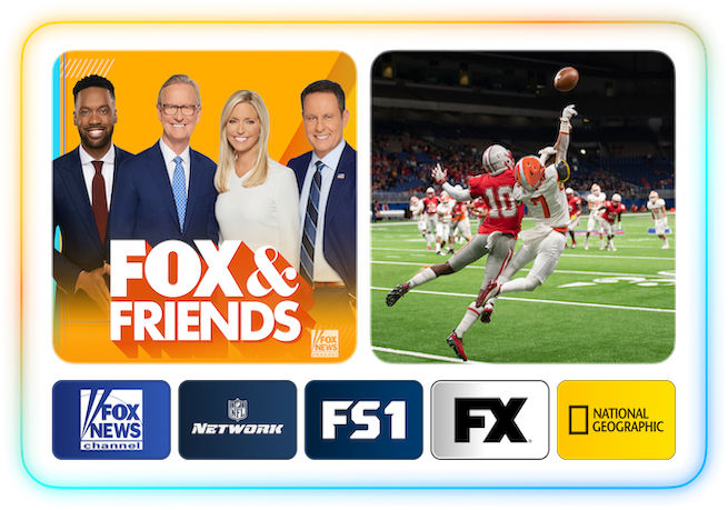 Channels on Sling Select include Fox and Friends, NFL Network, FX, and more 